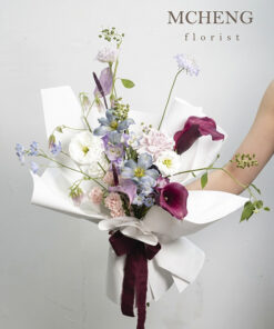 Mẫu Hoa Bó Calla và Tulip Xám thiết kế nghệ thuật tại Mcheng Florist
