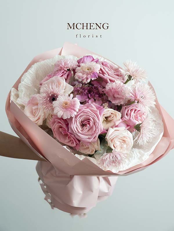 Chi Tiet Hoa Bo Hong Ohara Mix Cam Tu Cau Kunming Mcheng Florist Cận cảnh vẻ đẹp lộng lẫy của mẫu Hoa Bó Hồng Ohara và Cẩm Tú Cầu Kunming