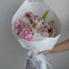 Mẫu Hoa Bó Ly Hồng Mix Cẩm Chướng thiết kế tinh khôi tại Mcheng Florist