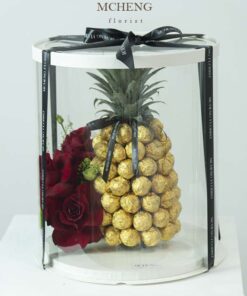 Mẫu Hộp Hoa Trái Thơm Socola tạo hình nghệ thuật độc lạ tại Mcheng Florist