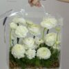 Mẫu Hộp Hoa Mica Mao Lương Trắng thiết kế tinh khôi tại Mcheng Florist