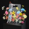Mẫu Giỏ Hoa Mica Mix Đa Sắc thiết kế túi xách thời trang tại Mcheng Florist