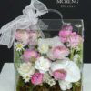 Mẫu Hộp Hoa Mica Mao Lương Hồng Mix Lan Hồ Điệp thiết kế điệu đà tại Mcheng Florist