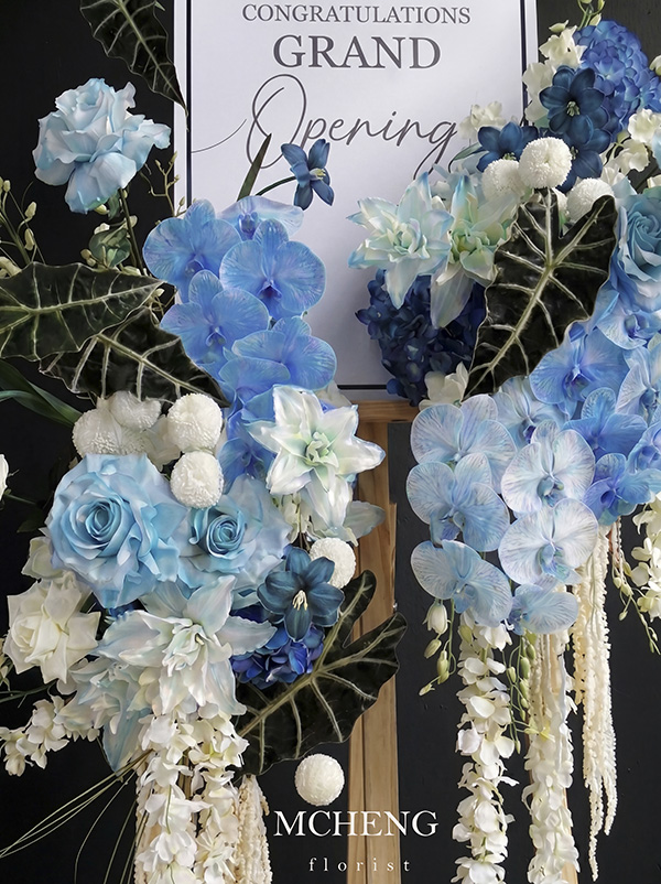 wwa (53) Cận Cạnh Kệ Hoa Khai Trương Tone Xanh Dương