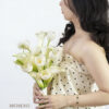 Mẫu Hoa Cưới Cầm Tay Calla Lily Và Tulip Trắng thiết kế thanh lịch tại Mcheng Florist