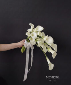Mẫu Hoa Cưới Calla Lily Trắng thiết kế tinh khôi đài các tại Mcheng Florist Long Khánh