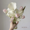 Mẫu Hoa Cưới Tulip Hồng Mix Calla thiết kế nhẹ nhàng tinh tế tại Mcheng Florist Long Khánh