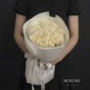 Mẫu Bó Hoa Hồng Ecuador Ngọc Trai Trắng thiết kế đài các sang trọng tại Mcheng Florist Long Khánh