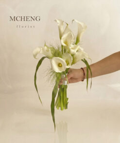 Mẫu Hoa Cưới Cầm Tay Calla Lily Trắng thiết kế tối giản tại Mcheng Florist