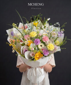 Mẫu Hoa Bó Mix Màu Đồng Nội mang phong cách tự nhiên tại Mcheng Florist